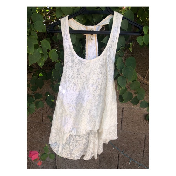 Free People Racer Back Tank with Beads - Picture 2 of 4